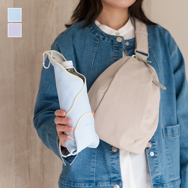 カラビナ付き巻くだけ保冷クロス 30×30cm(ライトブルー)