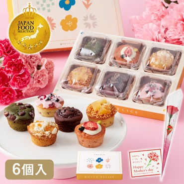 【母の日限定／カーネーション＆カード付】フェリーチェ（パウンドケーキ）6個入