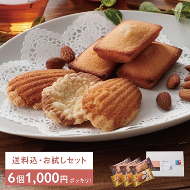 焦がしバターのフィナンシェ＆マドレーヌクッキー ポストインパック6個入