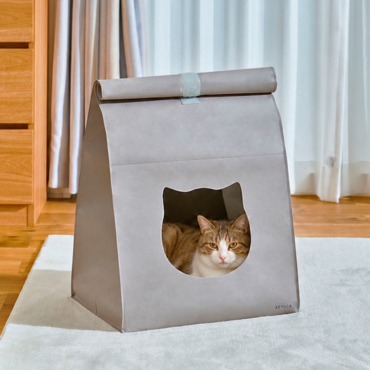 ペット用 たためる猫ハウス 爪とぎ付き