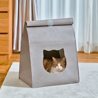 ペット用 たためる猫ハウス 爪とぎ付き