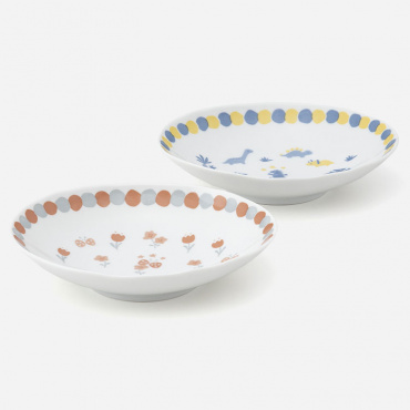 【美濃焼】  磁器カレーパスタ皿 19.5cm