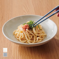 [美濃焼]ねじり麺皿 22cm(ホワイト)