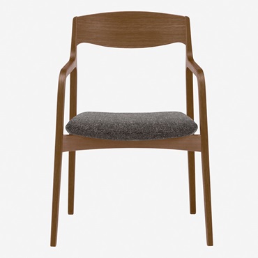 トラモンテ アームチェア(ウォルナット/チャコールグレー)