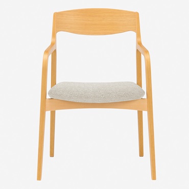 トラモンテ アームチェア(ナチュラル/ライトグレー)