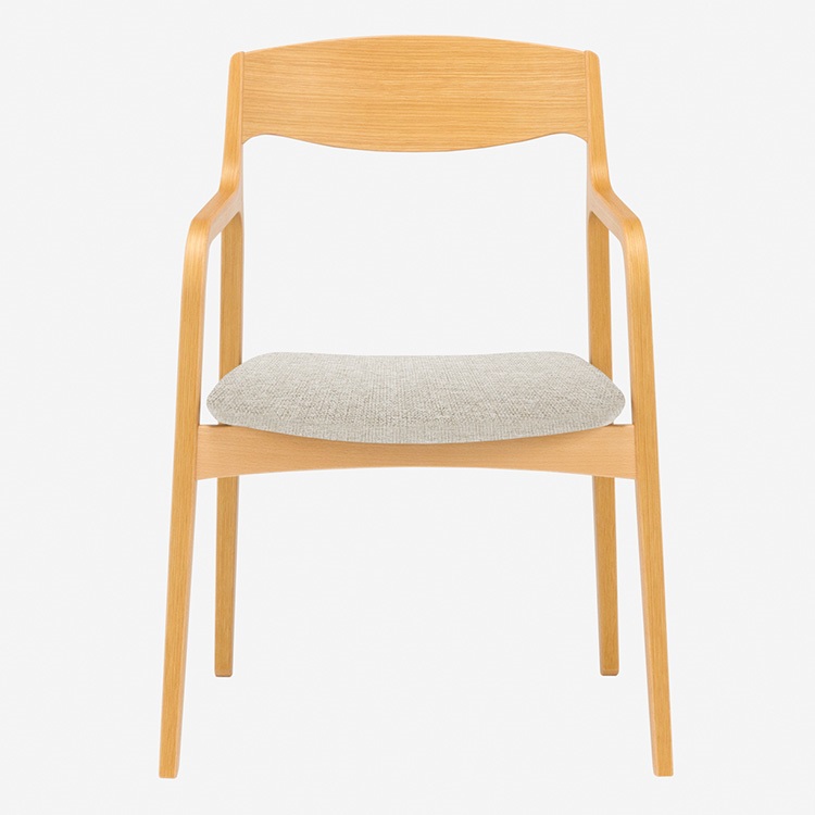 トラモンテ アームチェア(ナチュラル/ライトグレー)