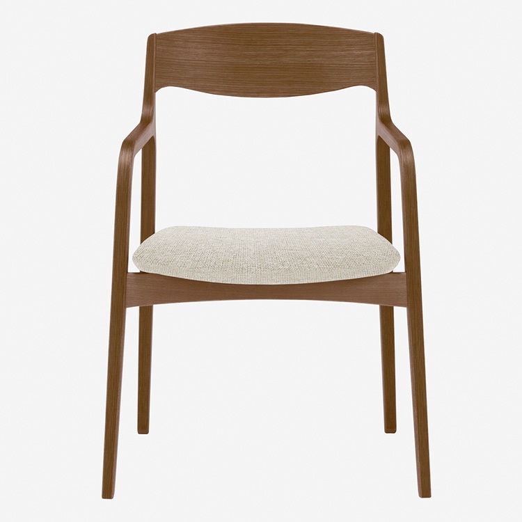 トラモンテ アームチェア(ウォルナット/ライトグレー)