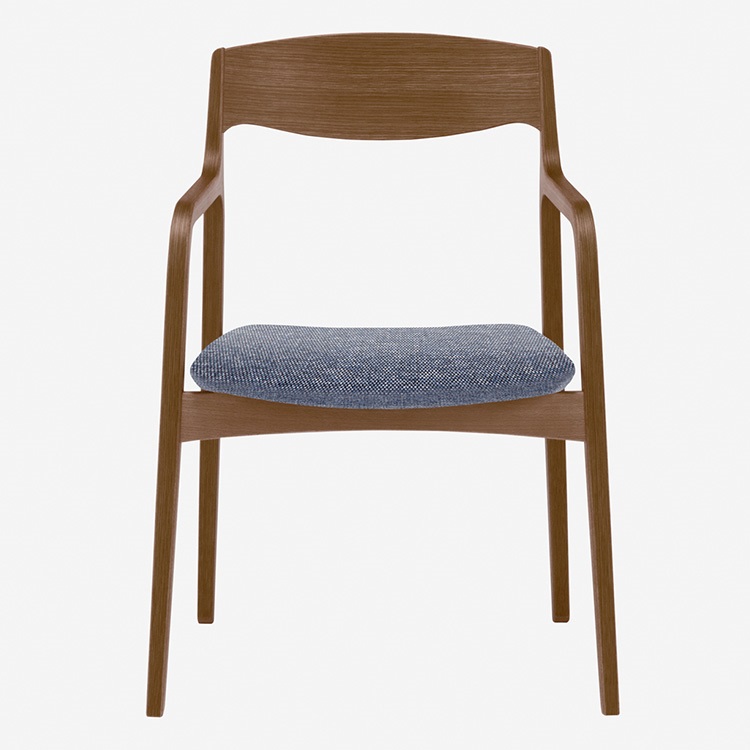 トラモンテ アームチェア(ウォルナット/ブルー)