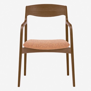 トラモンテ アームチェア(ウォルナット/オレンジ)