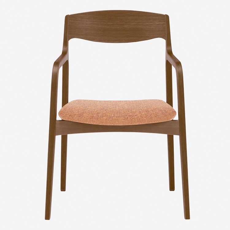トラモンテ アームチェア(ウォルナット/オレンジ)