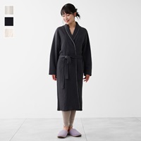 ケユカリラックスウェア あたたか綿キルトガーゼロングガウン