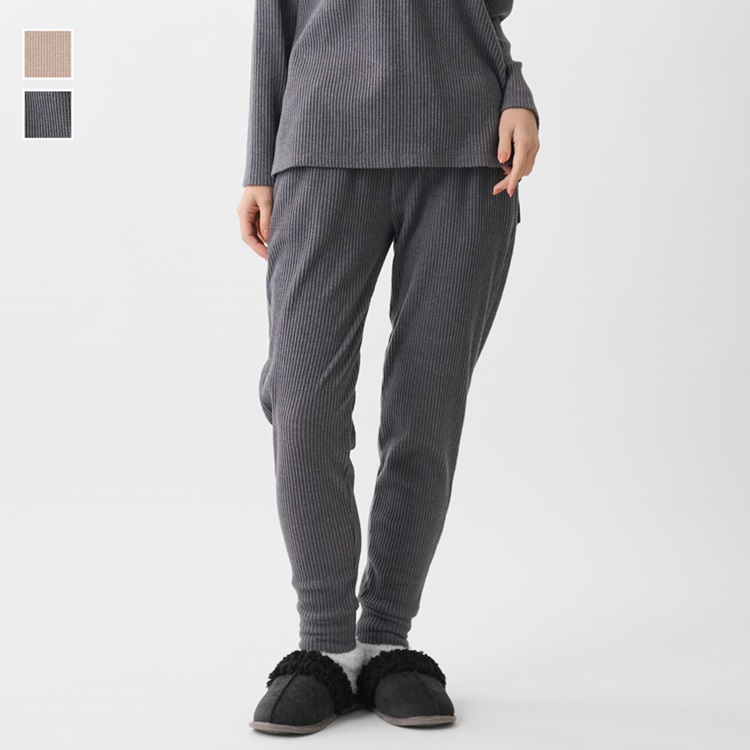 ケユカリラックスウェア 起毛リブジョガーパンツ