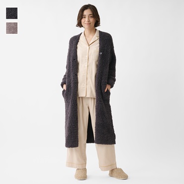 ケユカリラックスウェア チクチクしにくいフワフワロングカーディガン