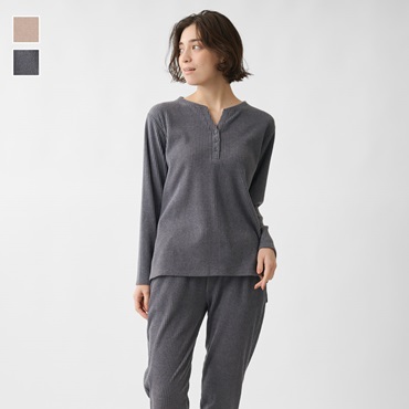 ケユカリラックスウェア 起毛リブ長袖