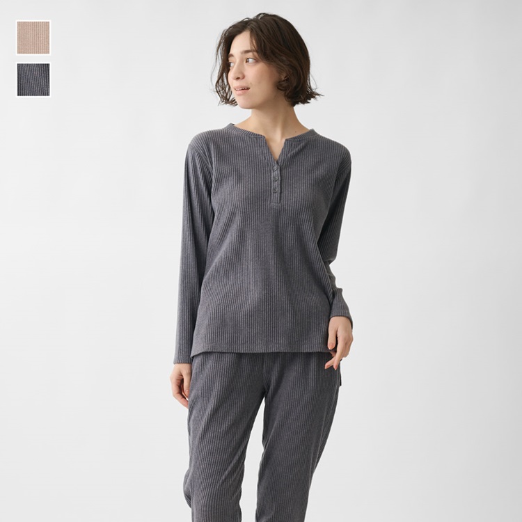 ケユカリラックスウェア 起毛リブ長袖