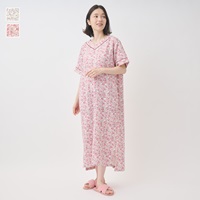 ケユカリラックスウェア 湯上り楊柳フラワーワンピース