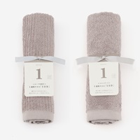 抗菌防臭フェイスタオル　グレー 34×80cm