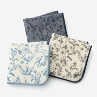 ハンカチタオル ラインフラワー 22×22cm