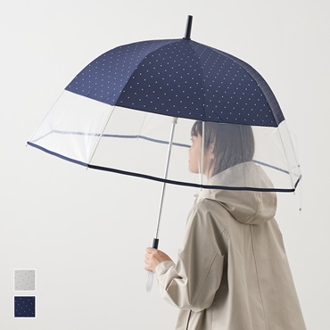 長傘 晴雨兼用 ハーフビニール ラメドット