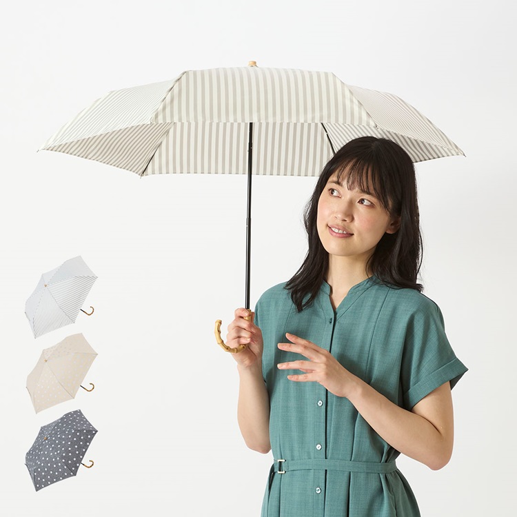 【UVカット】折畳傘 晴雨兼用リネンライクパラソル