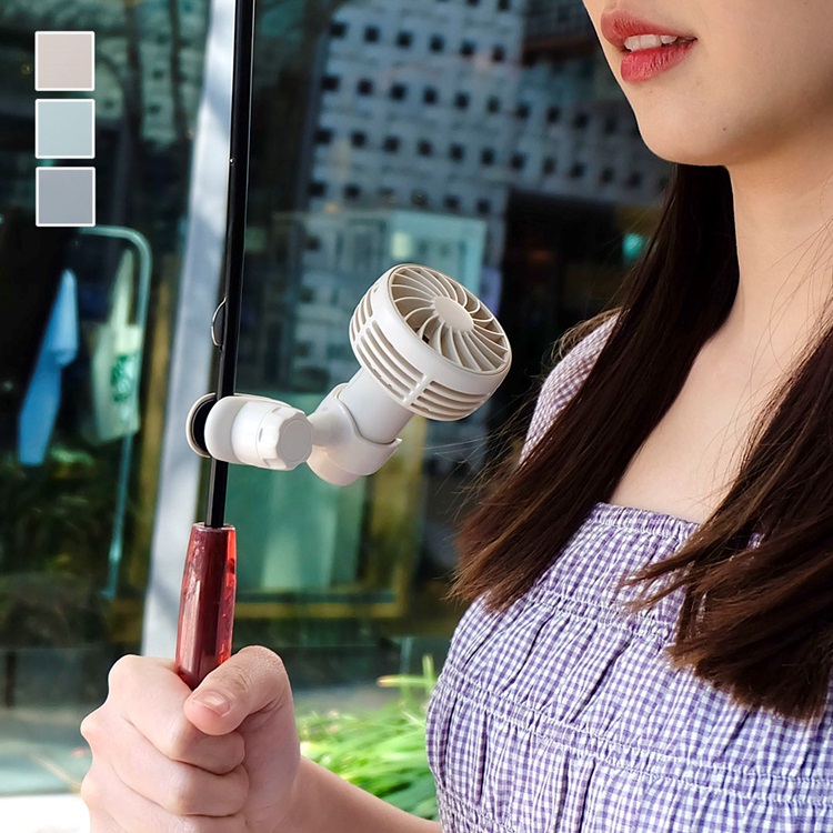 日傘にもつけられるミニクリップファン（iFanマッシュ）