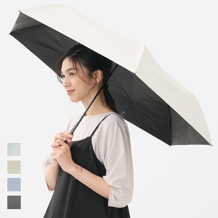 【遮光・UVカット】折畳傘 たたみやすい遮光55cm