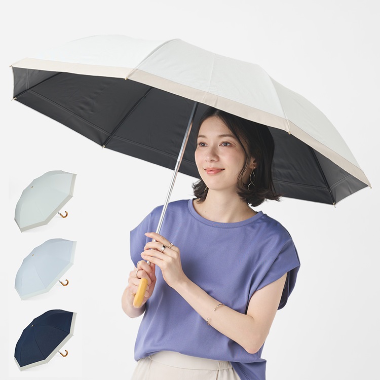 【WEB限定】【遮光・UVカット】折畳傘 遮光遮熱プレミアム ジャンプ55cm バイカラー