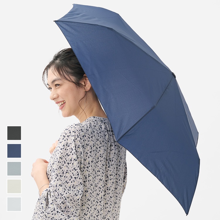 【遮光・UVカット】折畳傘 自動開閉遮光無地