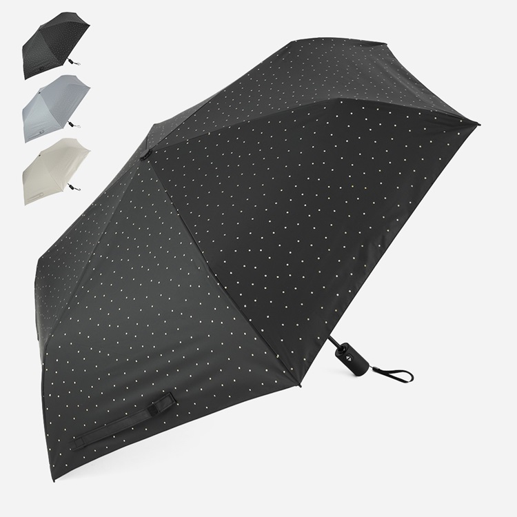 【遮光・UVカット】折畳傘 自動開閉遮光ラメドット