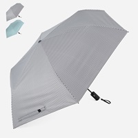 【遮光・UVカット】折畳傘 自動開閉遮光ミニギンガム(ブラック)