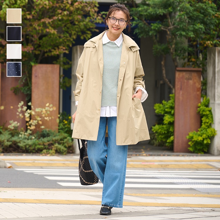 晴雨兼用 UVカットステンカラーコート