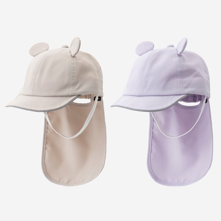 【期間限定SALE～5/7（水）10：00まで】ネックシェード付き ベビーキャップ