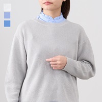 シャツ付け襟ギャザーハイネック