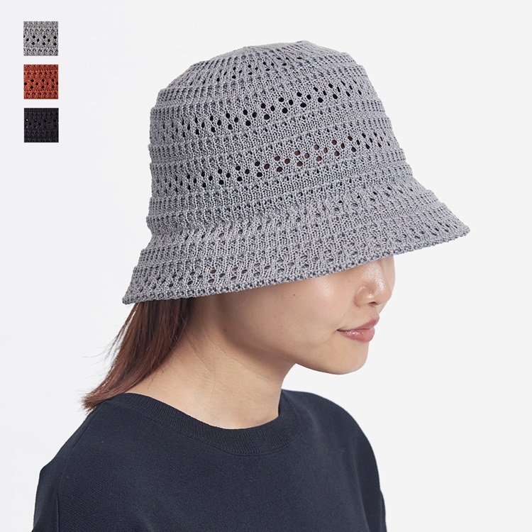 【期間限定SALE～5/7（水）10：00まで】透かし編みサーモ丸天ハット