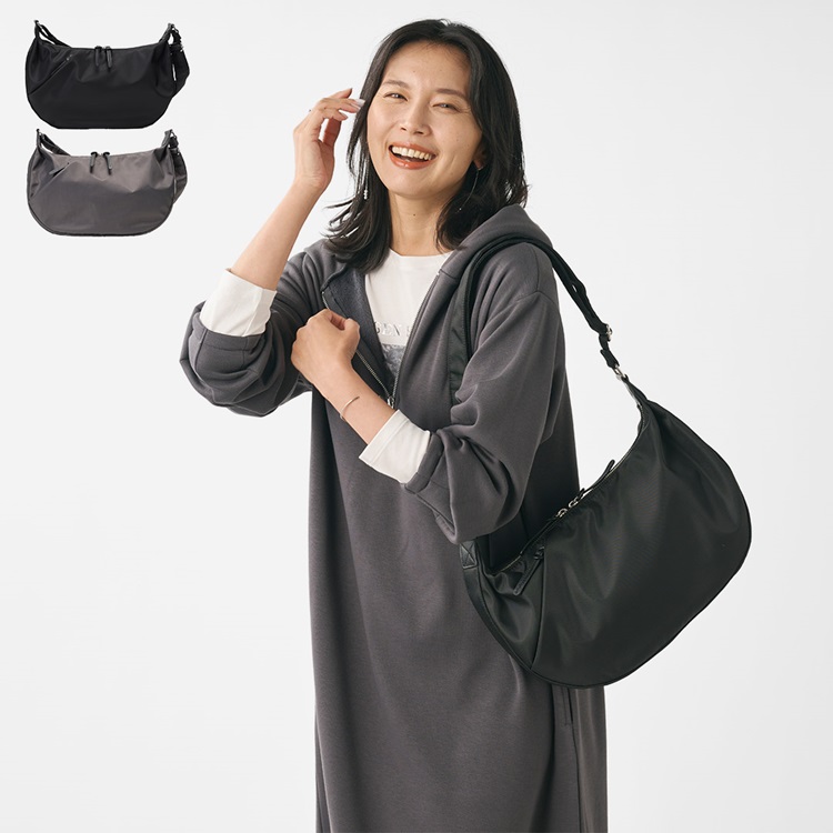 N撥水ハーフムーンショルダーバッグ