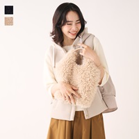 N ファーくり手バッグ