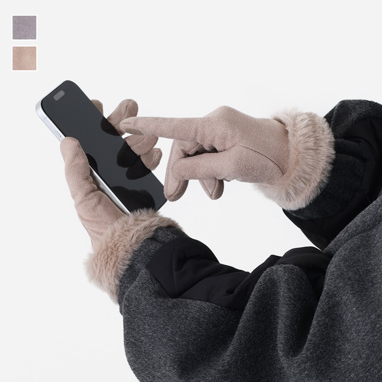 フェイクスエードスマホ対応手袋