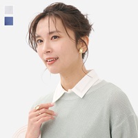 重ね着風シャツ付け襟 ハシゴレース