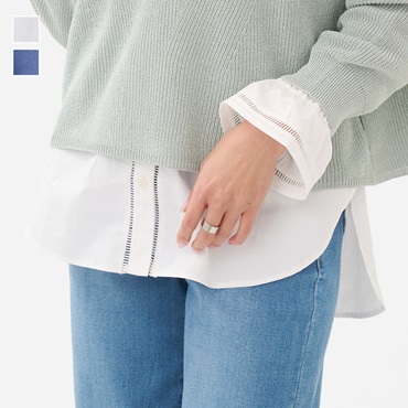 重ね着風シャツはらまき ハシゴレース