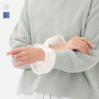 重ね着風シャツ付け袖 ハシゴレース