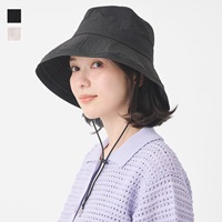 遮熱遮光ポケッタブルワッシャーハット(ブラック)