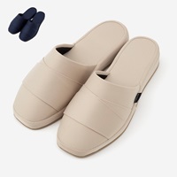 スクエアヒールサテンスリッパ