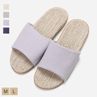 底がしみない麻スリッパ パステ