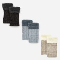 内絹2WAYバスケット編手首ウォーマー