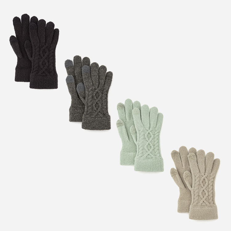 スマホ対応ダイヤ編手袋