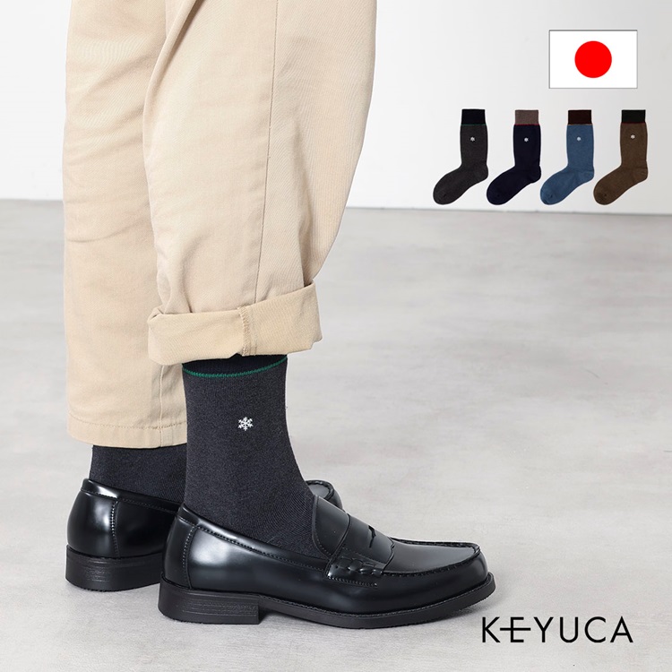 d M メンズ 発熱パイル刺繍|ソックス|靴下