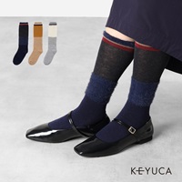 d 毛混カラーブロックハイソックス|ソックス|靴下