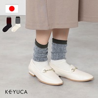 dユッタリ毛混切替クルー|ソックス|靴下