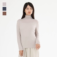 H ゆったりシアーカシミヤ入りハイネック