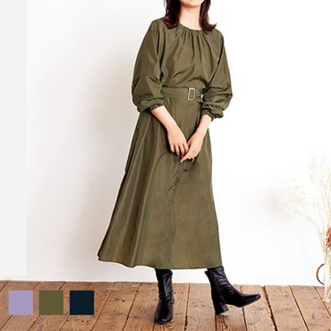 【すごナノ撥水】タンブラータフタサックワンピース|レディース